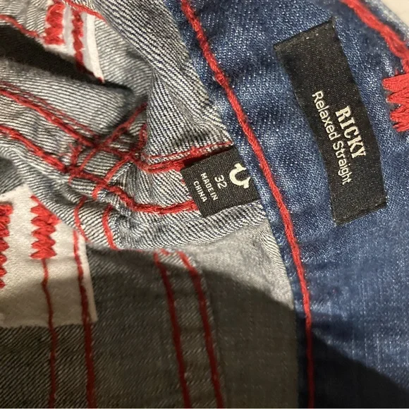 Ricky Red Stitch Super T Like New! Size 32x34